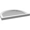Ekena Millwork Round Top Surface Mount PVC Gable Vent w/ 2"W x 2"P Brickmould Sill Frame, 28"W x 22"H GVPRT28X2203SN - alternate 3
